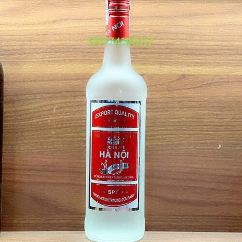 VODKA HÀ NỘI NHÃN ĐỎ CHAI MỜ (LỚN) 750ml 39,5%