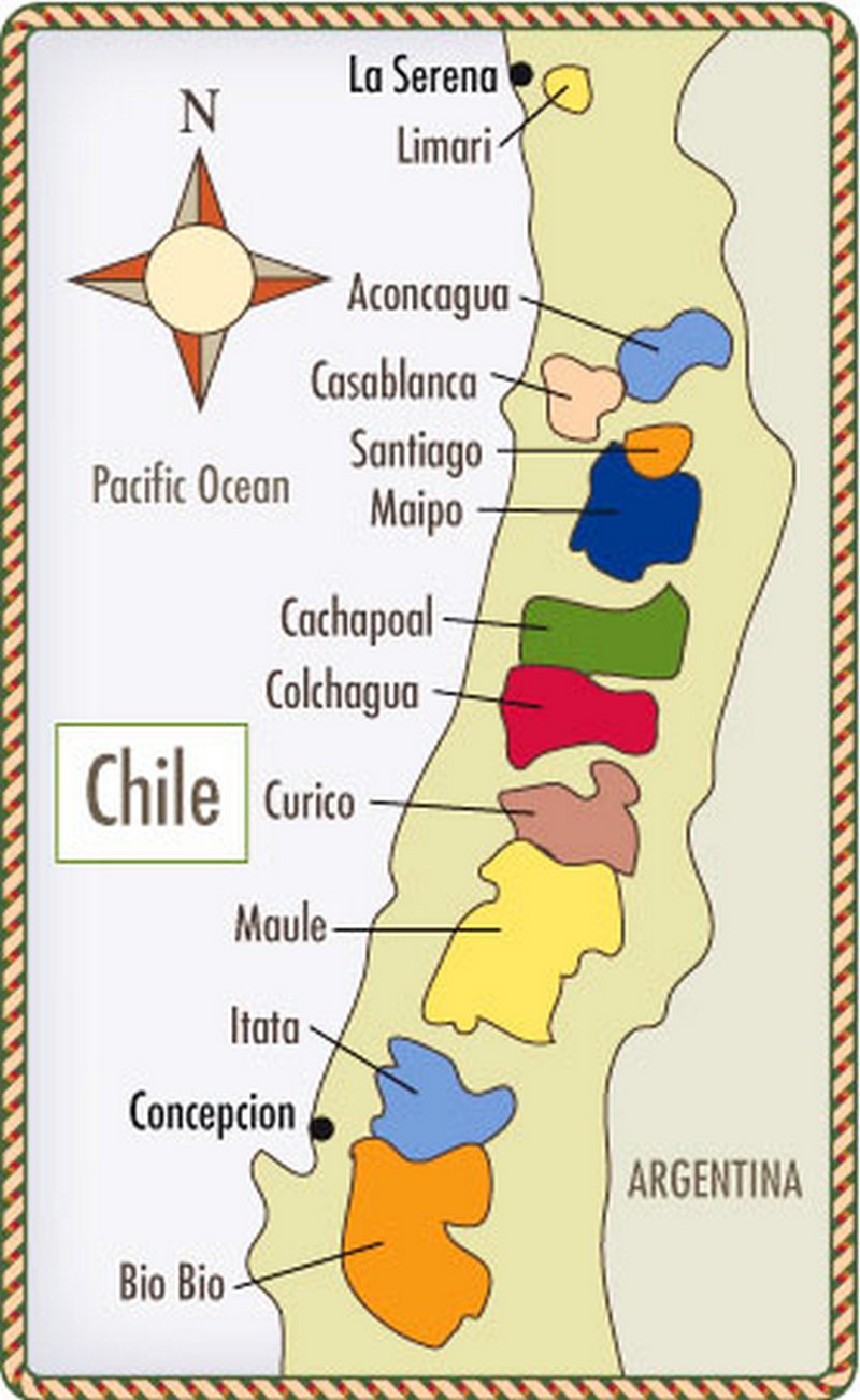 Vùng sản xuất rượu vang Chile cao cấp