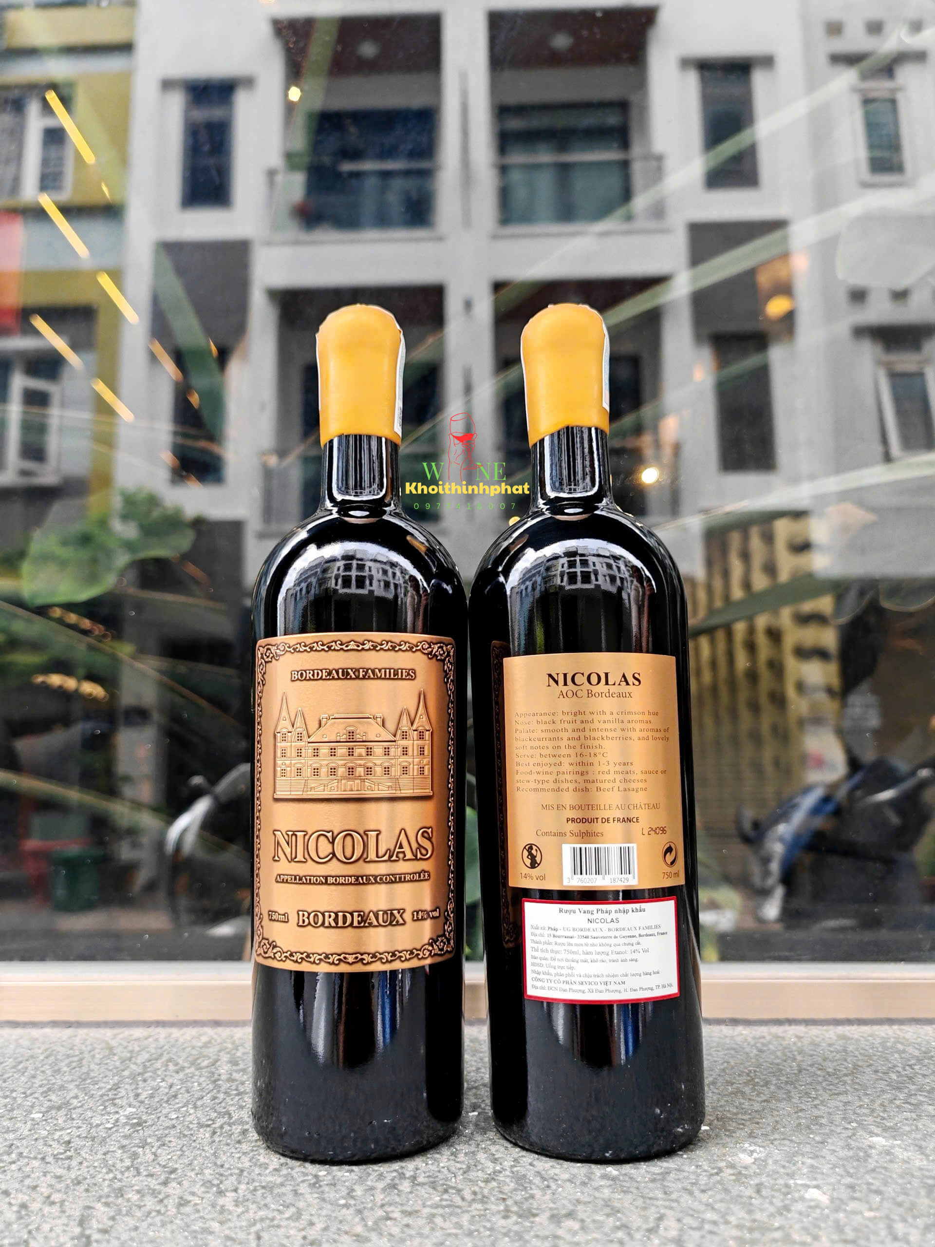 Rượu Vang Pháp Nicolas AOC 750ml