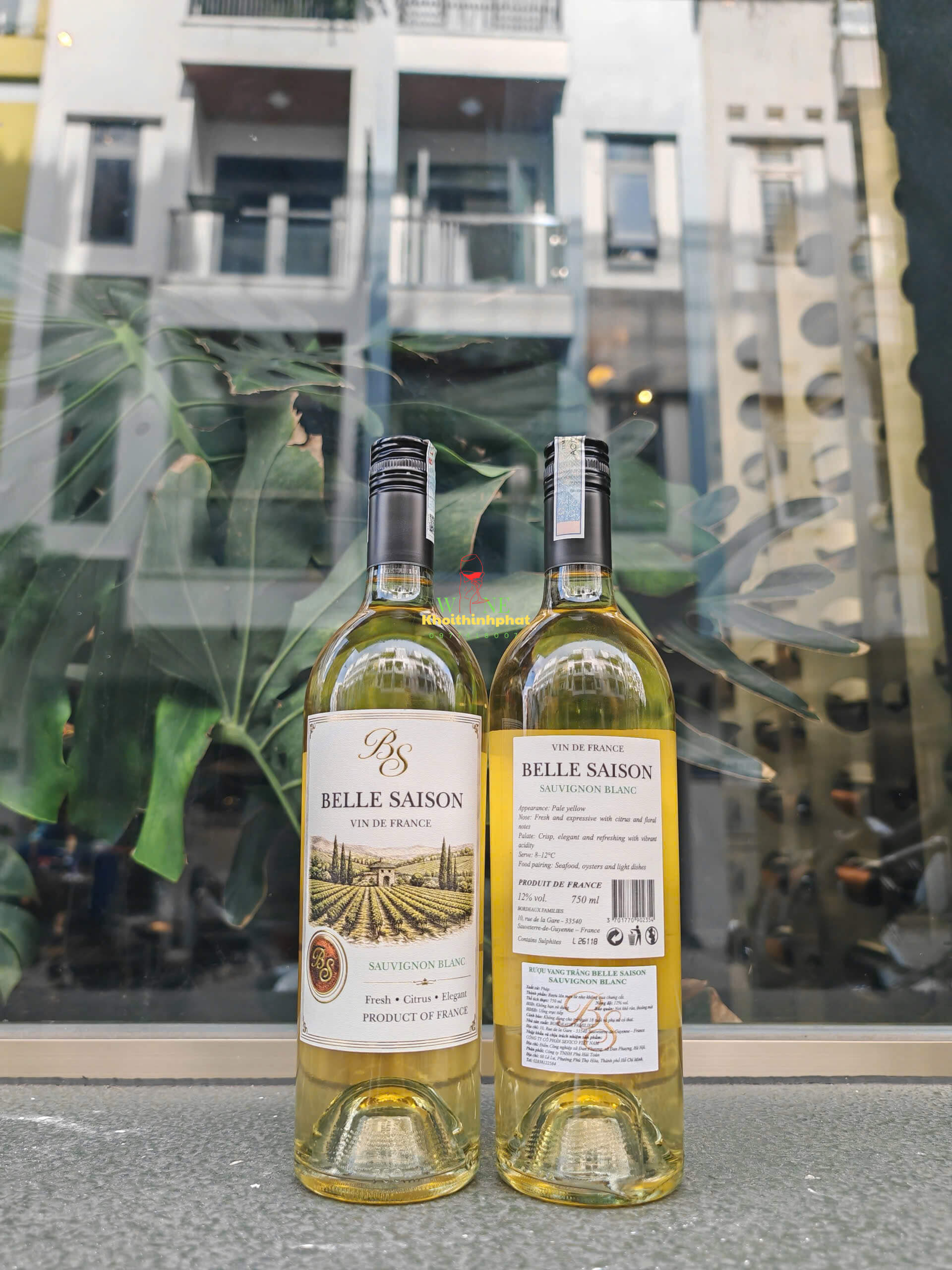 Vang Pháp trắng Sauvignon Blanc Belle Saison 750ml (nút vặn)